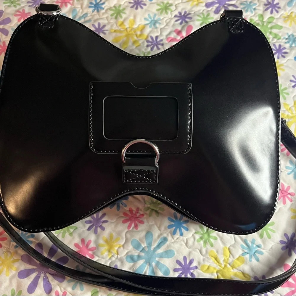 🖤🔥Dr Martens Black Vegan Leather Large Backpack Shoulder Bag Love Bow Crossbody